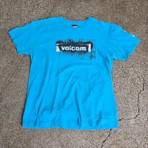 Vtg Y2k VOLCOM SKATEBOARDS Graffiti Spray Paint Stencil Graphic Skate T Shirt L
